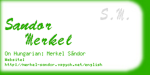 sandor merkel business card