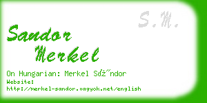 sandor merkel business card